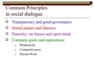 Conflicts & social dialogues | PPT