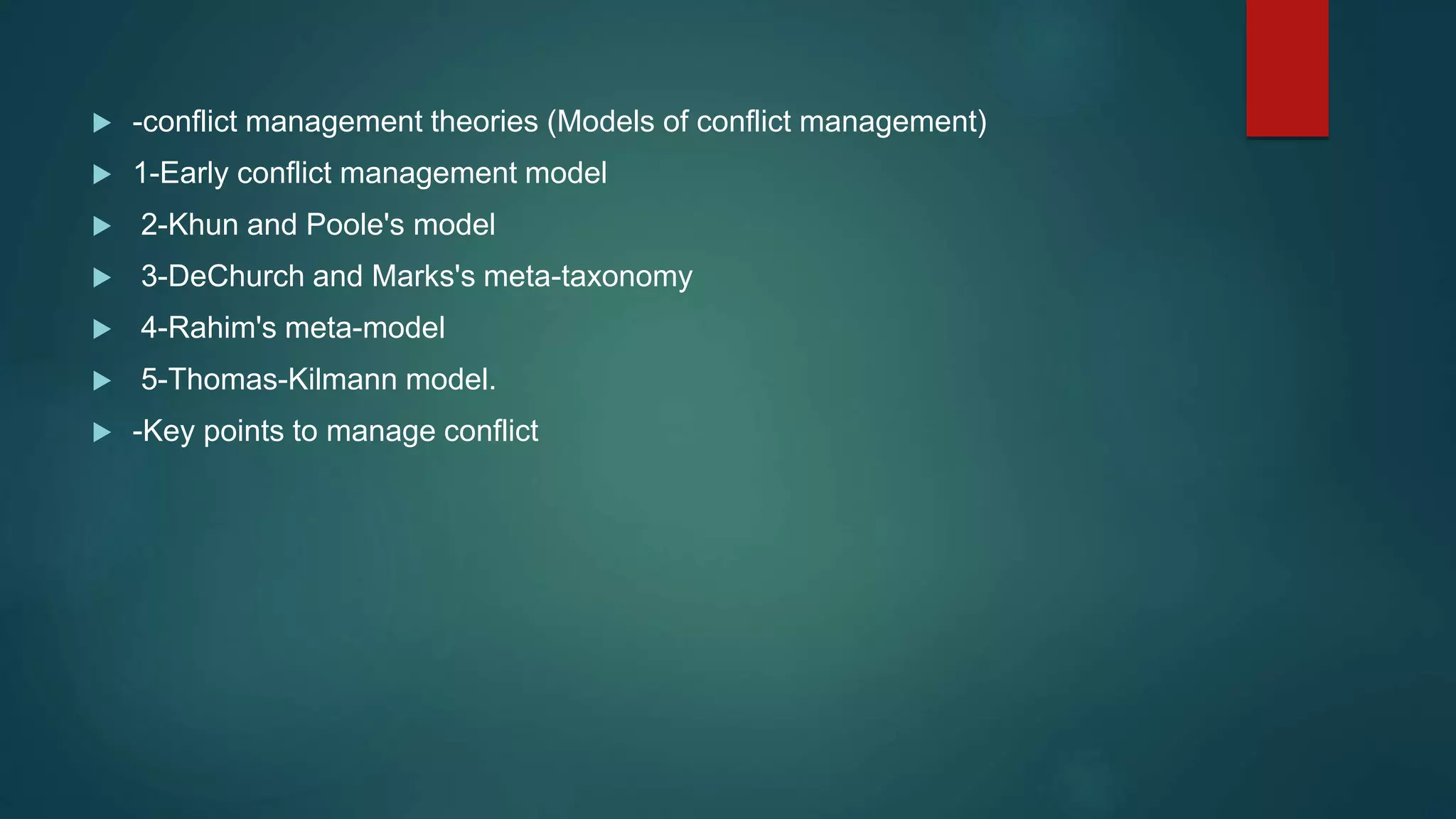 Rahim Model Conflict theory | PPTX