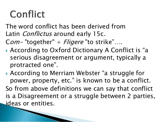 Conflict Types And Causes Conflict Resolution