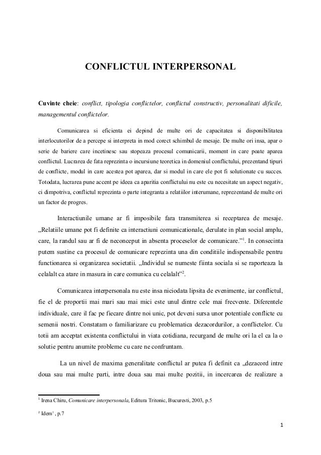 Conflicte De Munca Exemple