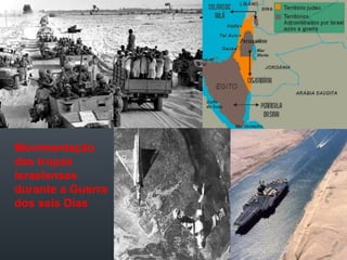 Movimentação
das tropas
israelenses
durante a Guerra
dos seis Dias
 