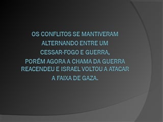 Conflito Entre Israel e a Palestina