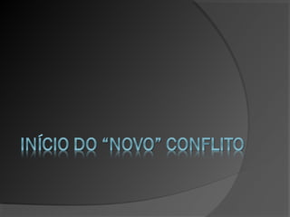 Conflito Entre Israel e a Palestina