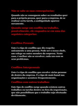 Conflito No Trabalho