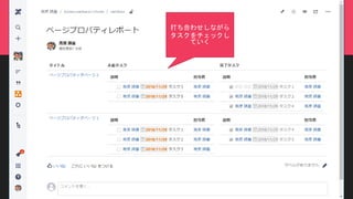 打ち合わせしながら
タスクをチェックし
ていく
 