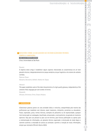 Confluências - Revista de Tradução Científica e Técnica, 1