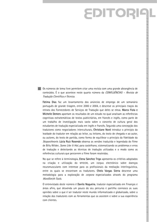 Confluências - Revista de Tradução Científica e Técnica, 4