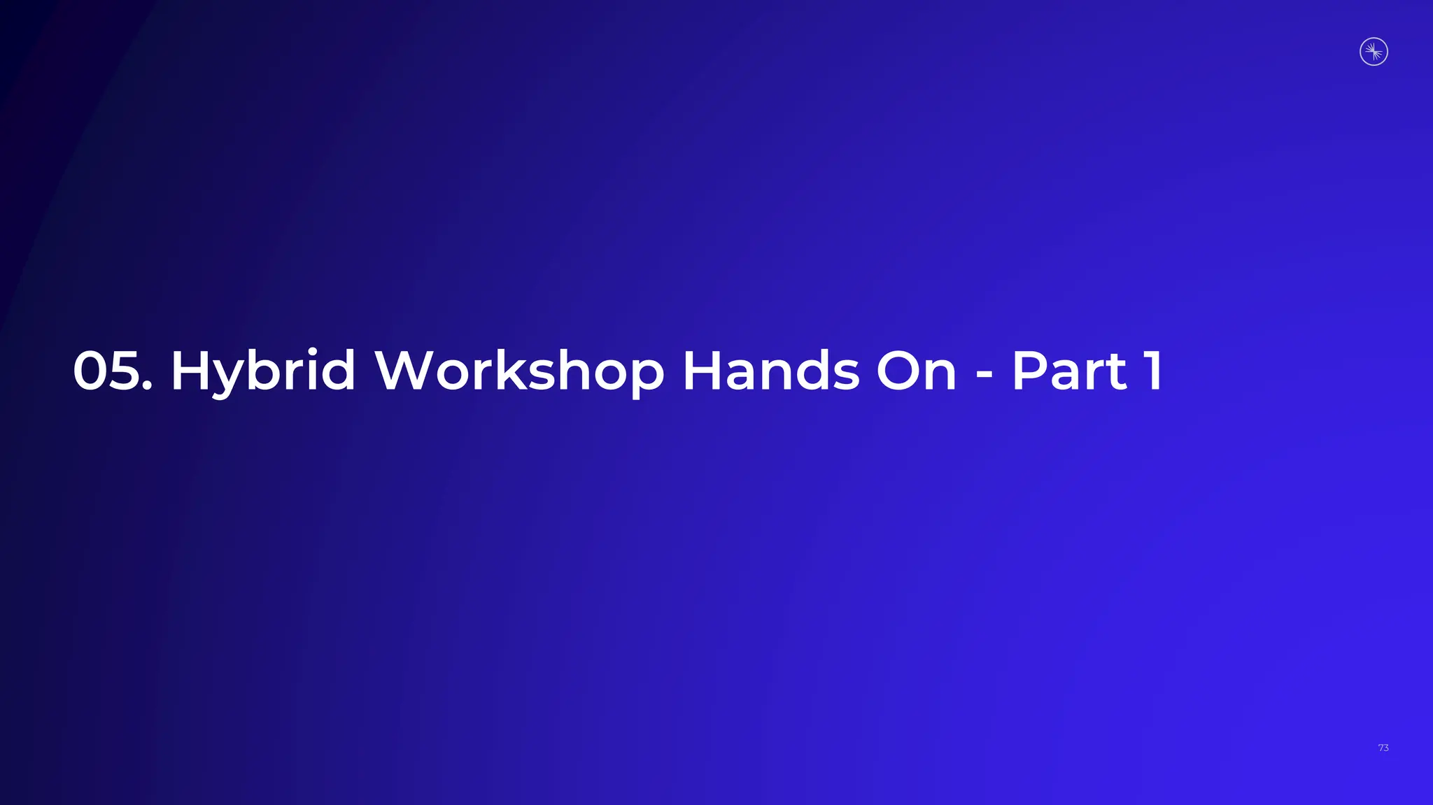 05. Hybrid Workshop Hands On - Part 1
73
 