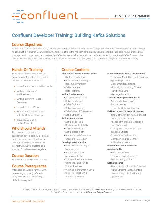 Confluent Developer Training