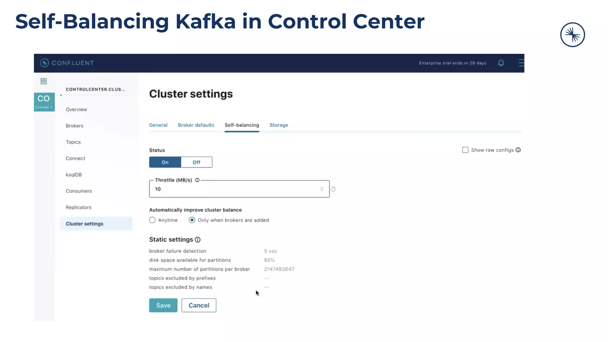 Self-Balancing Kafka in Control Center 