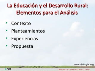 Conversatorio Ministerios Eduacación e Agricultura