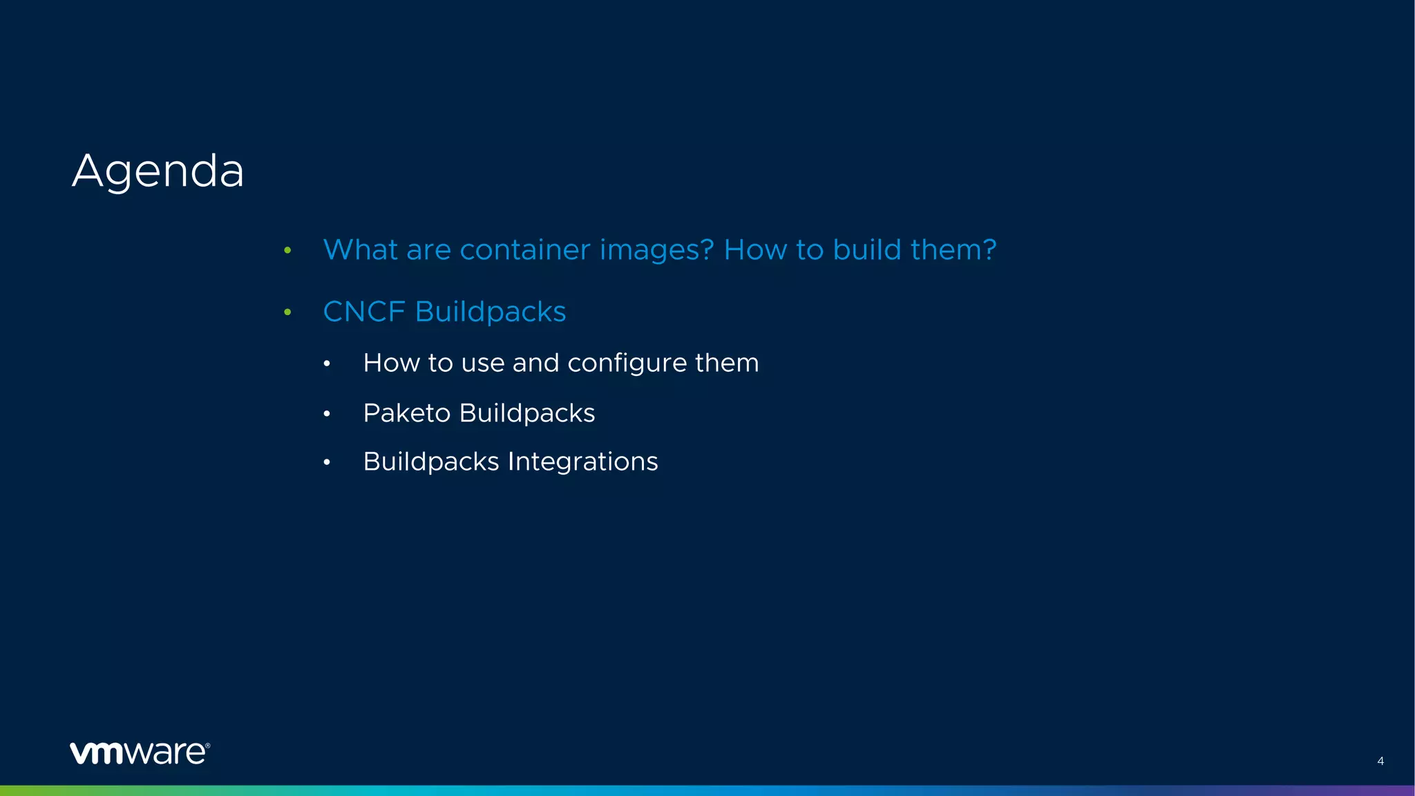 Agenda
4
• What are container images? How to build them?
• CNCF Buildpacks
• How to use and configure them
• Paketo Buildpacks
• Buildpacks Integrations
 