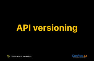 API versioning
API versioning
 