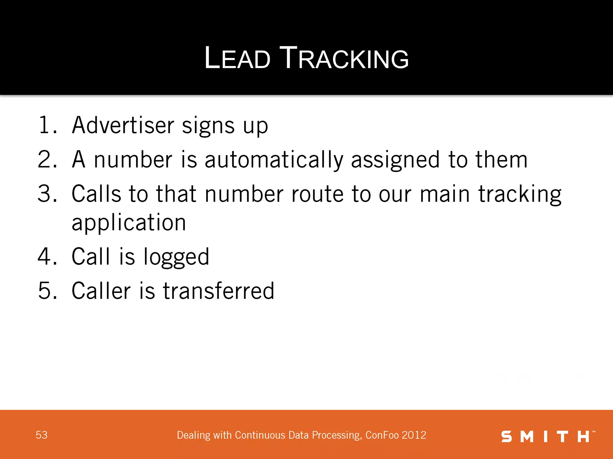 LEAD TRACKING
 