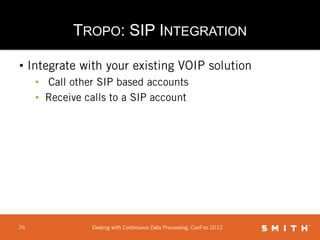 Real time voice call integration - Confoo 2012
