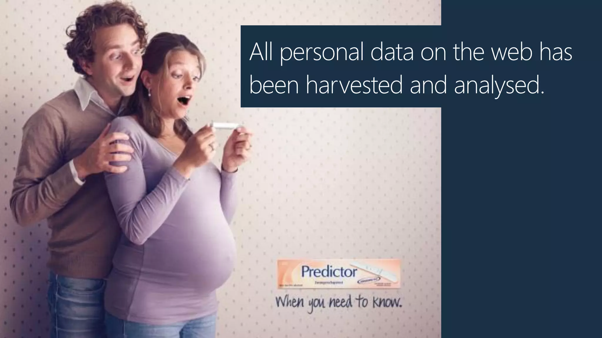 All personal data on the web has
been harvested and analysed.
 
