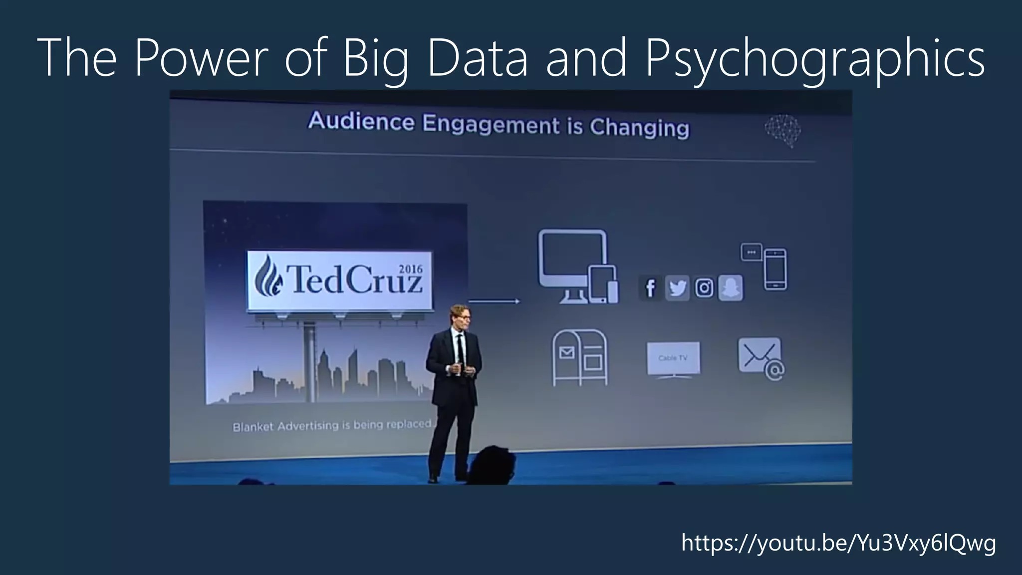 The Power of Big Data and Psychographics
https://youtu.be/Yu3Vxy6lQwg
 