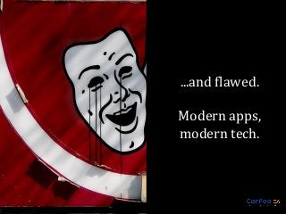 ...and flawed.
Modern apps,
modern tech.

 