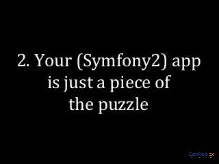 2. Your (Symfony2) app
is just a piece of
the puzzle

 