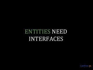 ENTITIES NEED
INTERFACES

 