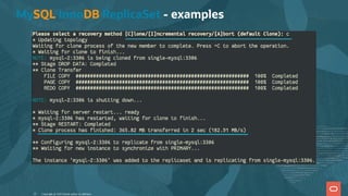 MySQL InnoDB ReplicaSet - examples
Copyright @ 2022 Oracle and/or its affiliates.
33
 