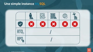 Une simple instance MySQL
Copyright @ 2022 Oracle and/or its affiliates.
/
/
RPO ?
?
RTO
9
 