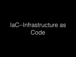 IaC—Infrastructure as
Code
 