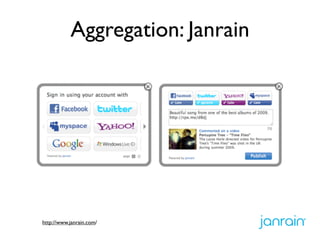 Aggregation: Janrain




http://www.janrain.com/
 