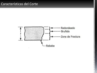 Características del Corte
 