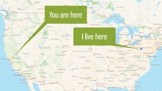 You are here
I live here
 