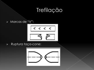    Marcas de “V”:




   Ruptura taça-cone:
 