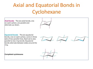 Axial and Equatorial Bonds in
Cyclohexane
 