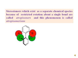 Conformation of biphenyl compounds (Atropisomerism) | PPTX