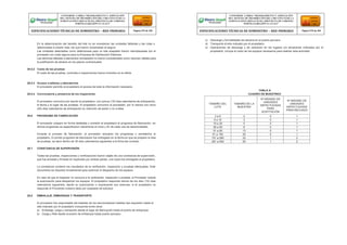 En la determinación del tamaño del lote no se consideran las unidades faltantes y las rotas o
deterioradas a simple vista, las que fueron reclamadas al seguro.
Las unidades detectadas como defectuosas para un lote aceptado fueron reemplazadas por el
proveedor sin costo alguno para la Empresa de Distribución Eléctrica.
Las demoras debidas a elementos rechazados no fueron consideradas como razones válidas para
la justificación de atrasos en los plazos contractuales.
28.5.2 Costo de las pruebas
El costo de las pruebas, controles e inspecciones fueron incluidos en la oferta.
c) Descarga y formalidades de aduana en el puerto peruano
d) Transporte al sitio indicado por el propietario.
e) Operaciones de descarga y de ubicación en los lugares y/o almacenes indicados por el
propietario, incluye el costo de los equipos necesarios para realizar esta actividad.
28.5.3 Acceso a talleres y laboratorios
El proveedor permitio al propietario el acceso de toda la información necesaria.
28.5.4 Convocatoria y presencia de los inspectores
El proveedor comunico por escrito al propietario, con quince (15) días calendarios de anticipación,
la fecha y el lugar de las pruebas. El propietario comunico al proveedor, por lo menos con cinco
(05) días calendarios de anticipación su intención de asistir o no a ellas.
28.6 PROGRAMA DE FABRICACIÓN
El proveedor preparo en forma detallada y sometio al propietario el programa de fabricación, en
dichos programas se especificaron claramente el inicio y fin de cada una de lasactividades.
Durante el proceso de fabricación, el proveedor actualizo los programas y someterlos al
propietario. El primer programa de fabricación fue entregado en la fecha en que se prepare la lista
de pruebas, es decir dentro de 30 días calendarios siguientes a la firma del contrato.
28.7 CONSTANCIA DE SUPERVISIÓN
Todas las pruebas, inspecciones y verificaciones fueron objeto de una constancia de supervisión,
que fue anotada y firmada en duplicado por ambas partes, una copia fue entregada al propietario.
La constancia contiene los resultados de la verificación, inspección y pruebas efectuadas. Este
documento es requisito fundamental para autorizar el despacho de los equipos.
En caso de que el Inspector no concurra a la verificación, inspección o pruebas, el Proveedor solicito
la autorización para despachar los equipos. El propietario respondio dentro de los diez (10) días
calendarios siguientes, dando su autorización o expresando sus reservas, si el propietario no
responde el Proveedor hubiera dado por aceptado tal solicitud.
28.8 EMBALAJE, EMBARQUE Y TRANSPORTE
El proveedor fue responsable del traslado de los seccionadores fusibles tipo expulsión hasta el
sitio indicado por el propietario incluyendo entre otros:
a) Embalaje, carga y transporte desde el lugar de fabricación hasta el puerto de embarque.
b) Carga y flete desde el puerto de embarque hasta puerto peruano.
TABLA A
CUADRO DE MUESTREO
TAMAÑO DEL
LOTE
TAMAÑO DE LA
MUESTRA
Nº MÁXIMO DE
UNIDADES
DEFECTUOSAS
PARA
ACEPTACIÓN
Nº MÁXIMO DE
UNIDADES
DEFECTUOSAS
PARA RECHAZO
2 a 8 2 0 1
9 a 15 3 0 1
16 a 25 5 0 1
26 a 50 8 0 1
51 a 90 13 0 1
91 a 150 20 0 1
151 a 280 32 1 2
281 a 500 50 1 2
CONFORME A OBRA:“MEJORAMIENTO Y AMPLIACIÓN
DEL SISTEMA DE DISTRIBUCIÓN DEL CIRCUITO N2 DE LA
SUBESTACIÓNYARINACOCHA, PROVINCIA DE CORONEL
PORTILLO,REGIÓN UCAYALI”
ESPECIFICACIONES TÉCNICAS DE SUMINISTRO – RED PRIMARIA Página 278 de 336
CONFORME A OBRA:“MEJORAMIENTO Y AMPLIACIÓN
DEL SISTEMA DE DISTRIBUCIÓN DEL CIRCUITO N2 DE LA
SUBESTACIÓNYARINACOCHA, PROVINCIA DE CORONEL
PORTILLO,REGIÓN UCAYALI”
ESPECIFICACIONES TÉCNICAS DE SUMINISTRO – RED PRIMARIA Página 279 de 336
 
