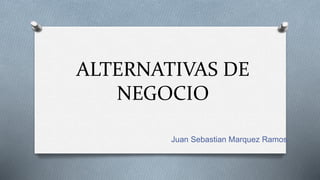 ALTERNATIVAS DE
NEGOCIO
Juan Sebastian Marquez Ramos
 