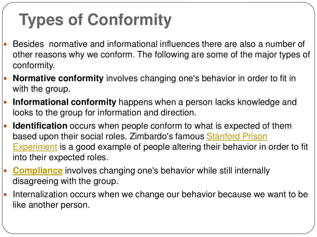 Conformity