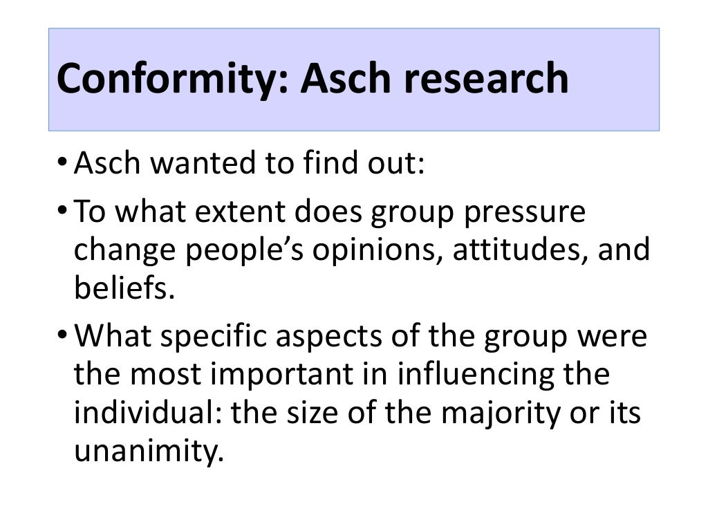 Asch Study On Conformity