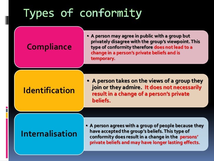 Conformity Examples Conformity Examples