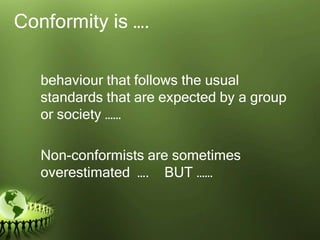 Conform Noun Conformity vocabulary | PPTX