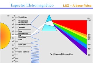 Espectro Eletromagnético   LUZ – A base física
 