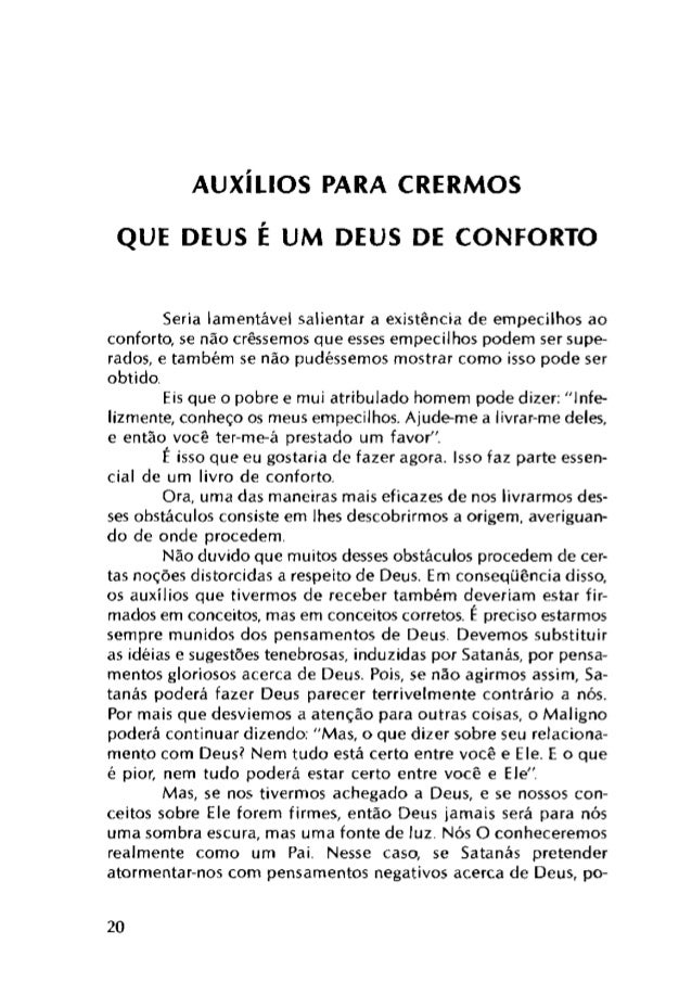 Conforto em tempos de enfermidade