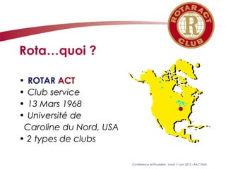 Le Rotaract, Origine, Organisation & Fonctionnement | PPT