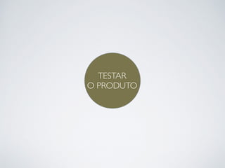 TESTAR 
O PRODUTO 
 