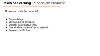 Machine Learning Notebook Photo Machine Learning: Do Notebook ao modelo em produção | PDF