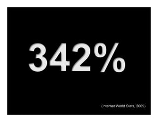 (Internet World Stats, 2009)
 