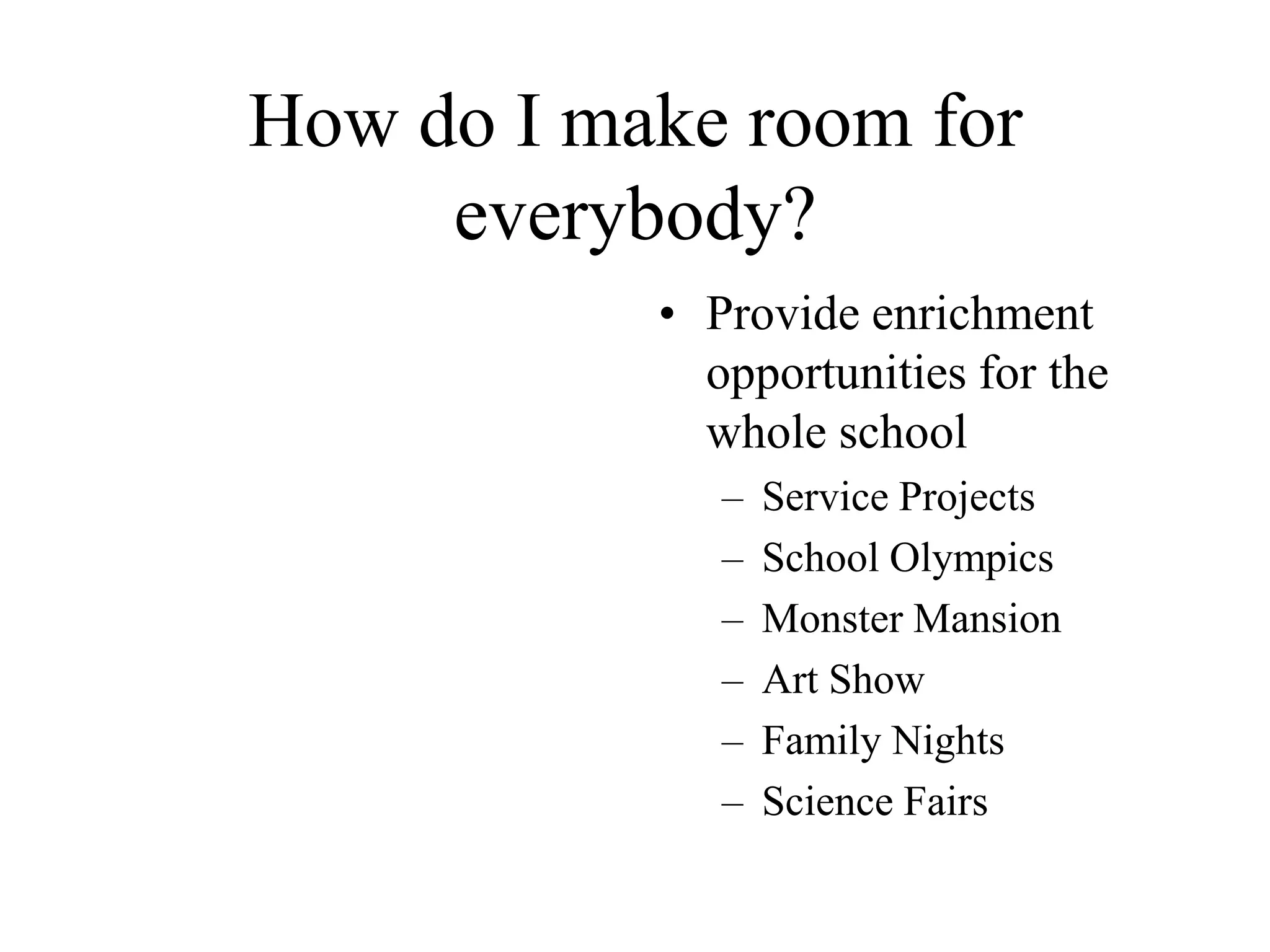 Total Talent PortfolioParticipation in Enrichment Clusters, Extra-Curricular ActivitiesCompactingRecommendations for futureStudent GoalsAbilities (Test Scores)Learning StylesLearning EnvironmentThinking StyleExpression StyleAction Information “Lightbulbs”Student Work/Projects