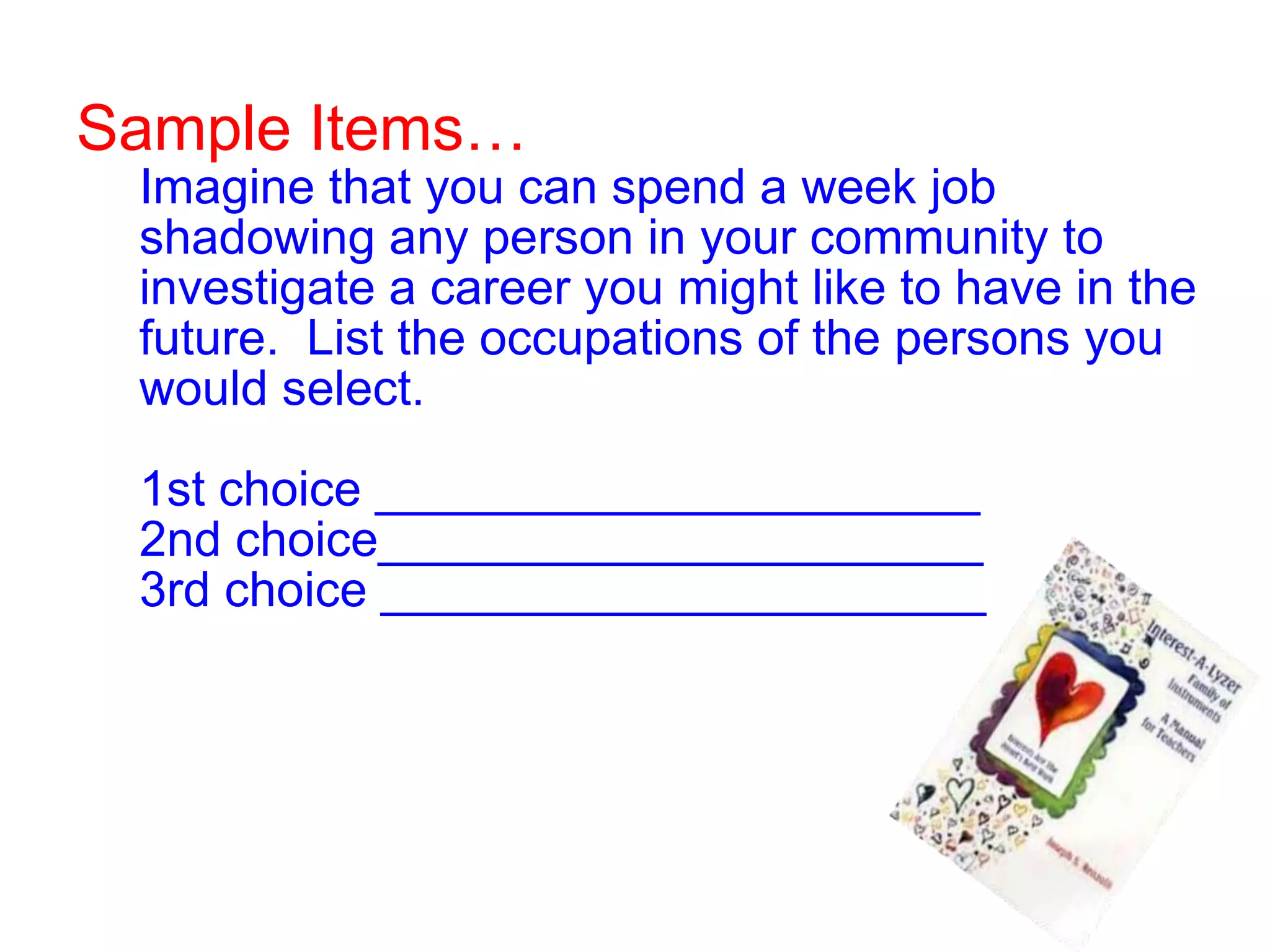 Purpose of Total Talent PortfolioTo classify this information into the general categories of abilities, interests, and learning styles and related markers of successful learning such as organizational skills, content area preferences, personal and social skills, preferences for creative productivity, and learning-how-to-learn skills.