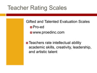 Step 2: Teacher NominationAcceptance equal to test scores with one exception…	Teachers who over-identify