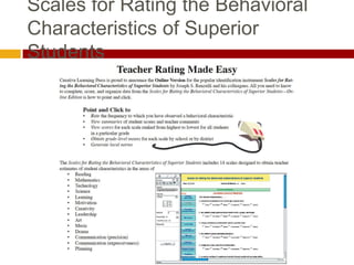 Step 3: Alternate PathwaysExamplesSelf-nominationParent nominationPeer nominationTests of CreativityProduct evaluation