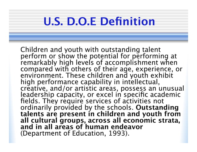Identifying Gifted Students | PPT